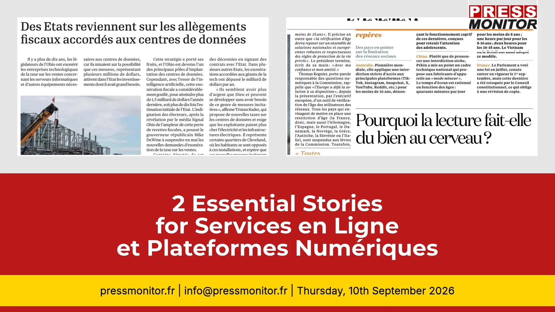 2 Essential Stories for Services en Ligne et Plateformes Numériques
