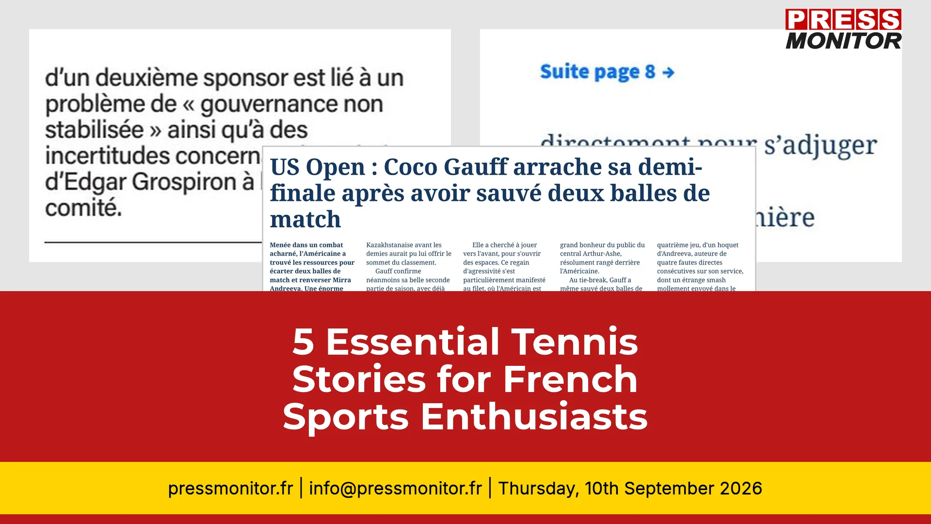 [5] Essential Tennis Stories for French Sports Enthusiasts