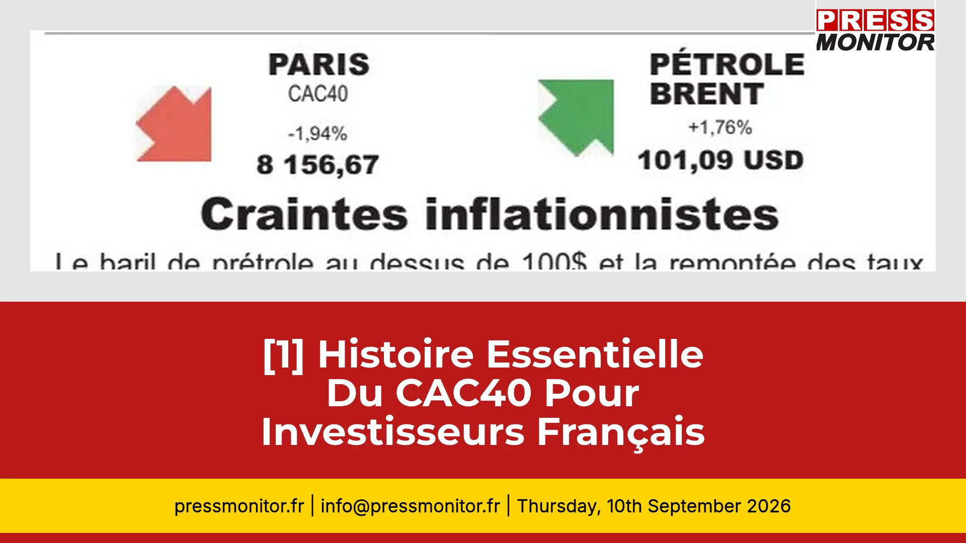 [1] Histoire Essentielle Du CAC40 Pour Investisseurs Français