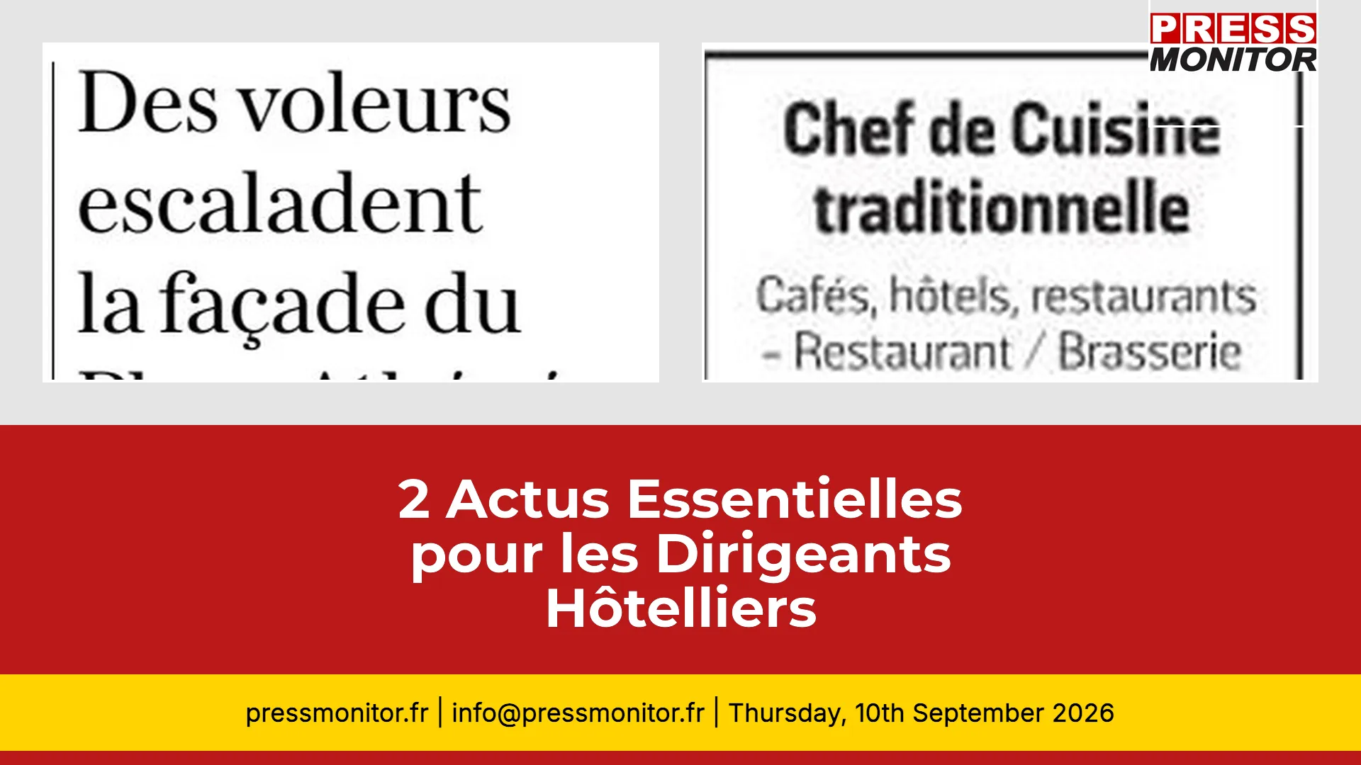 2 Actus Essentielles pour les Dirigeants Hôtelliers