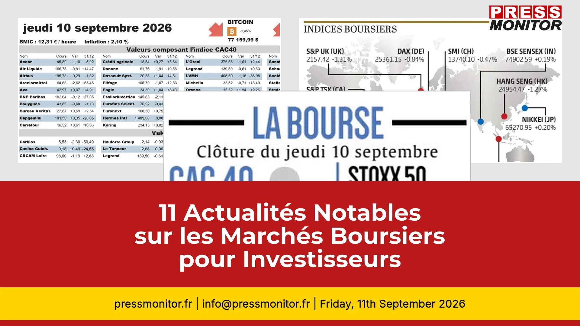 11 Actualités Notables sur les Marchés Boursiers pour Investisseurs