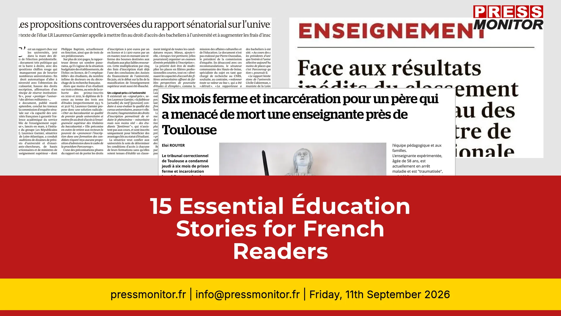 [15] Essential Éducation Stories for French Readers