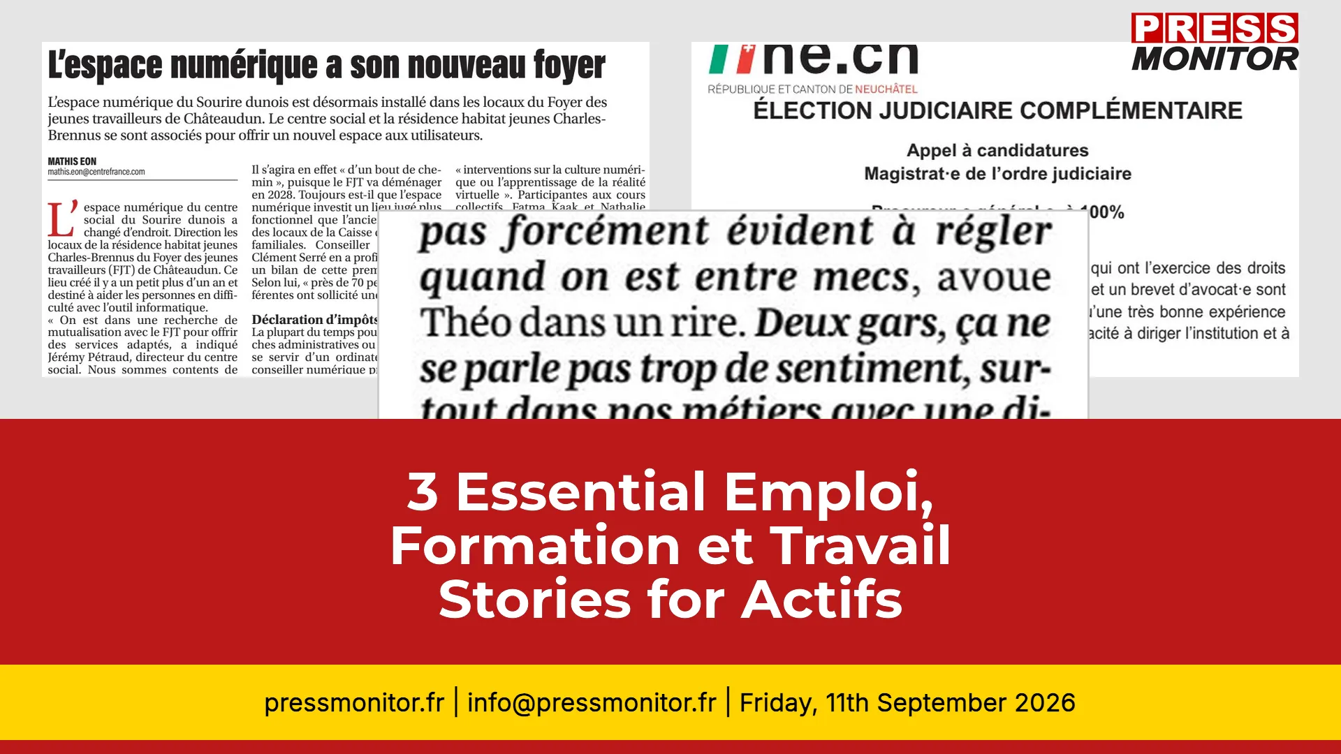 3 Essential Emploi, Formation et Travail Stories for Actifs
