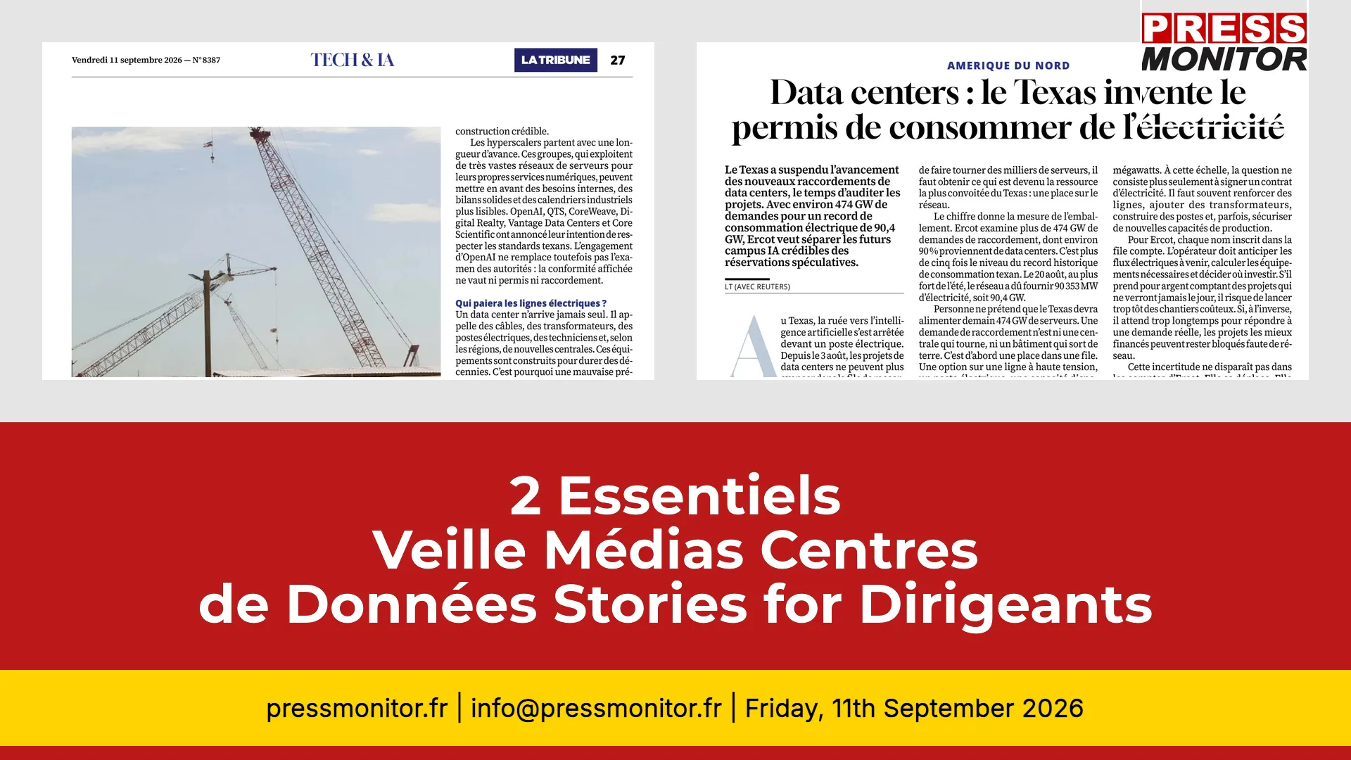2 Essentiels Veille Médias Centres de Données Stories for Dirigeants
