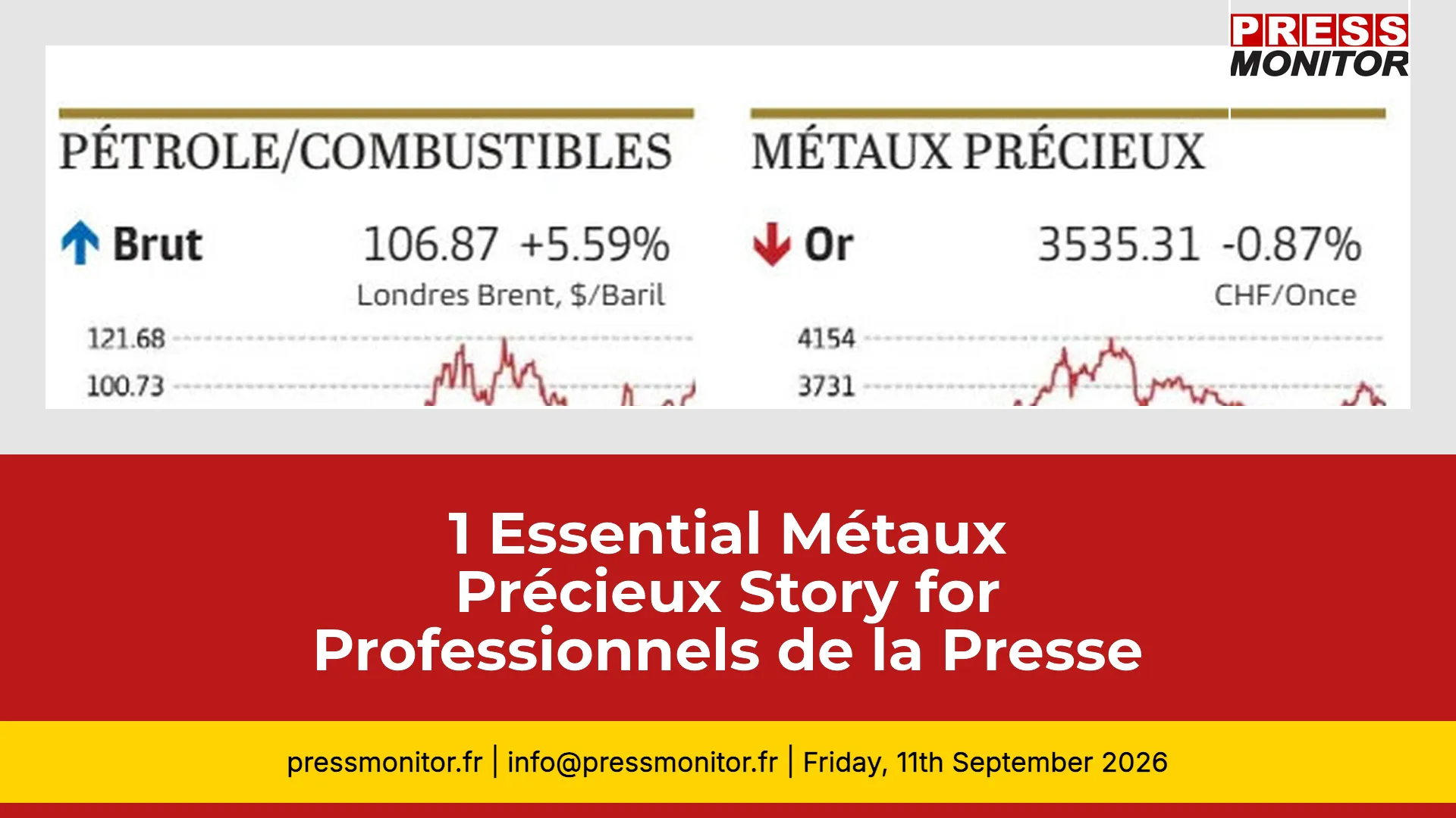 1 Essential Métaux Précieux Story for Professionnels de la Presse
