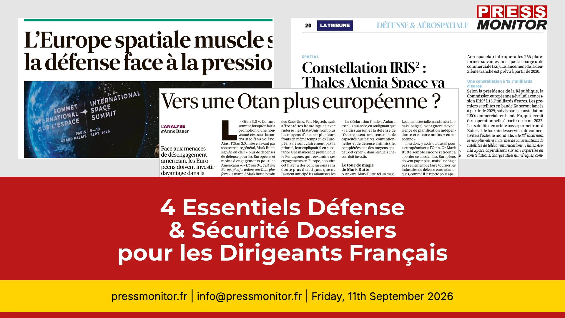 4 Essentiels Défense & Sécurité Dossiers pour les Dirigeants Français