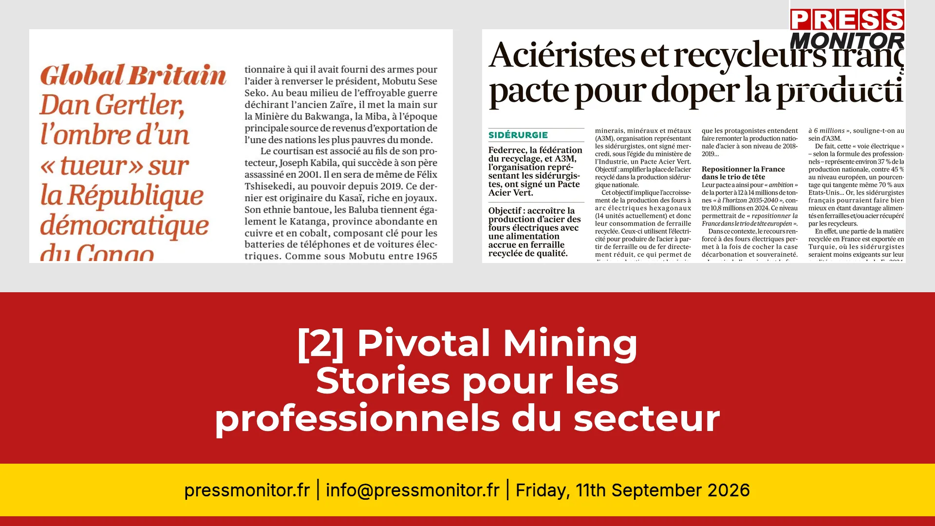 [2] Pivotal Mining Stories pour les professionnels du secteur minier