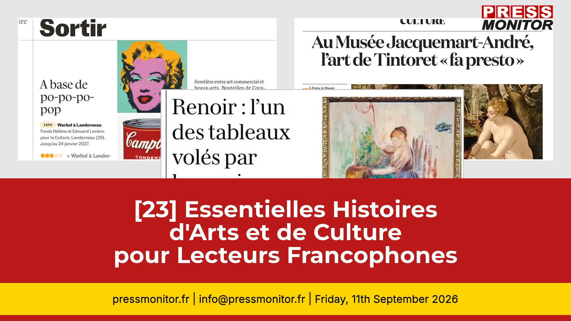 [23] Essentielles Histoires d'Arts et de Culture pour Lecteurs Francophones