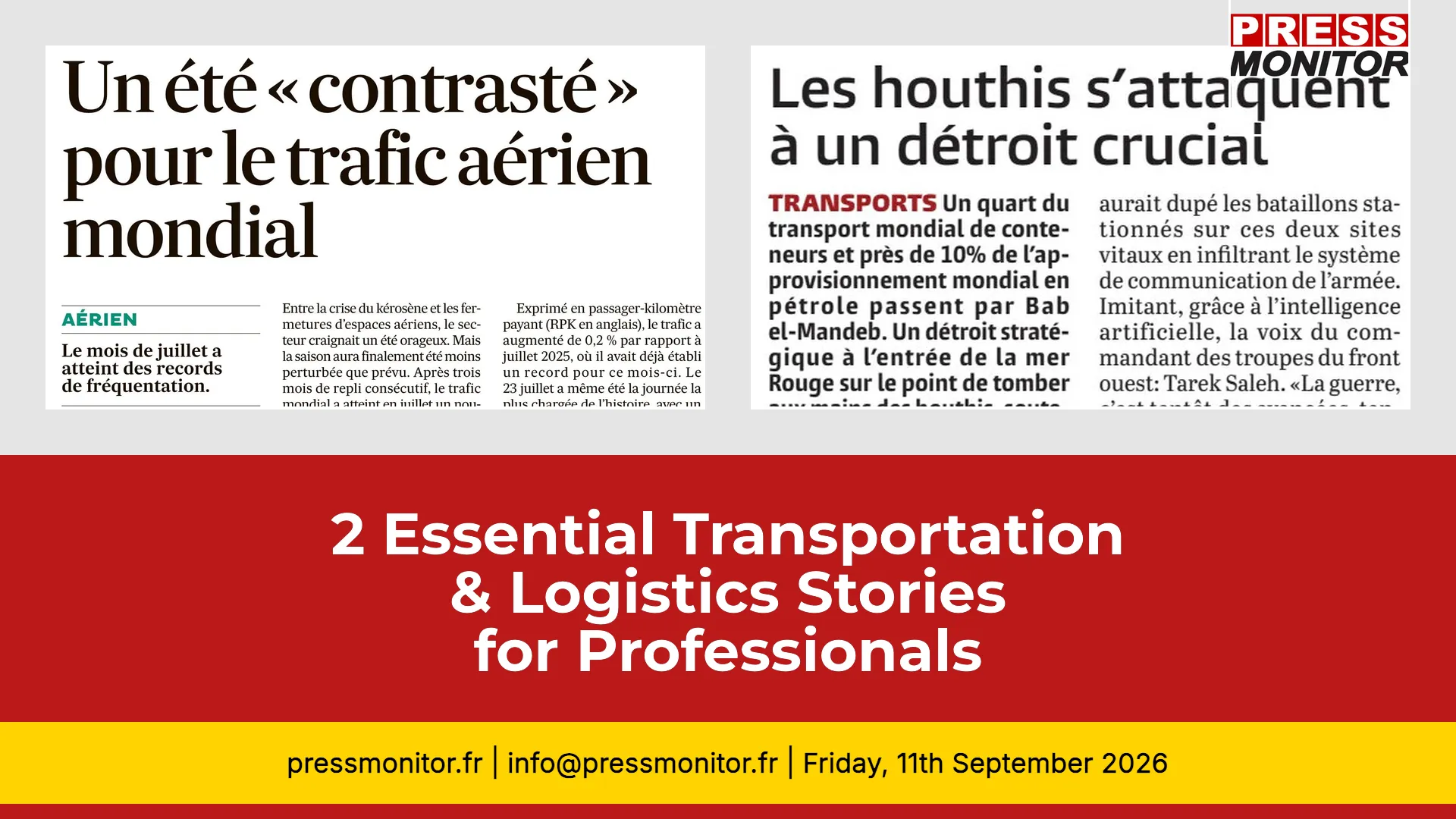 2 Essential Transportation & Logistics Stories for Professionals