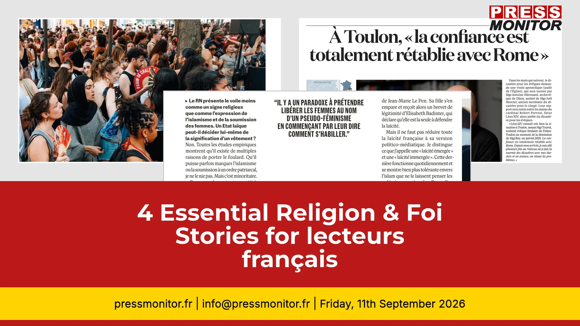 4 Essential Religion & Foi Stories for lecteurs français