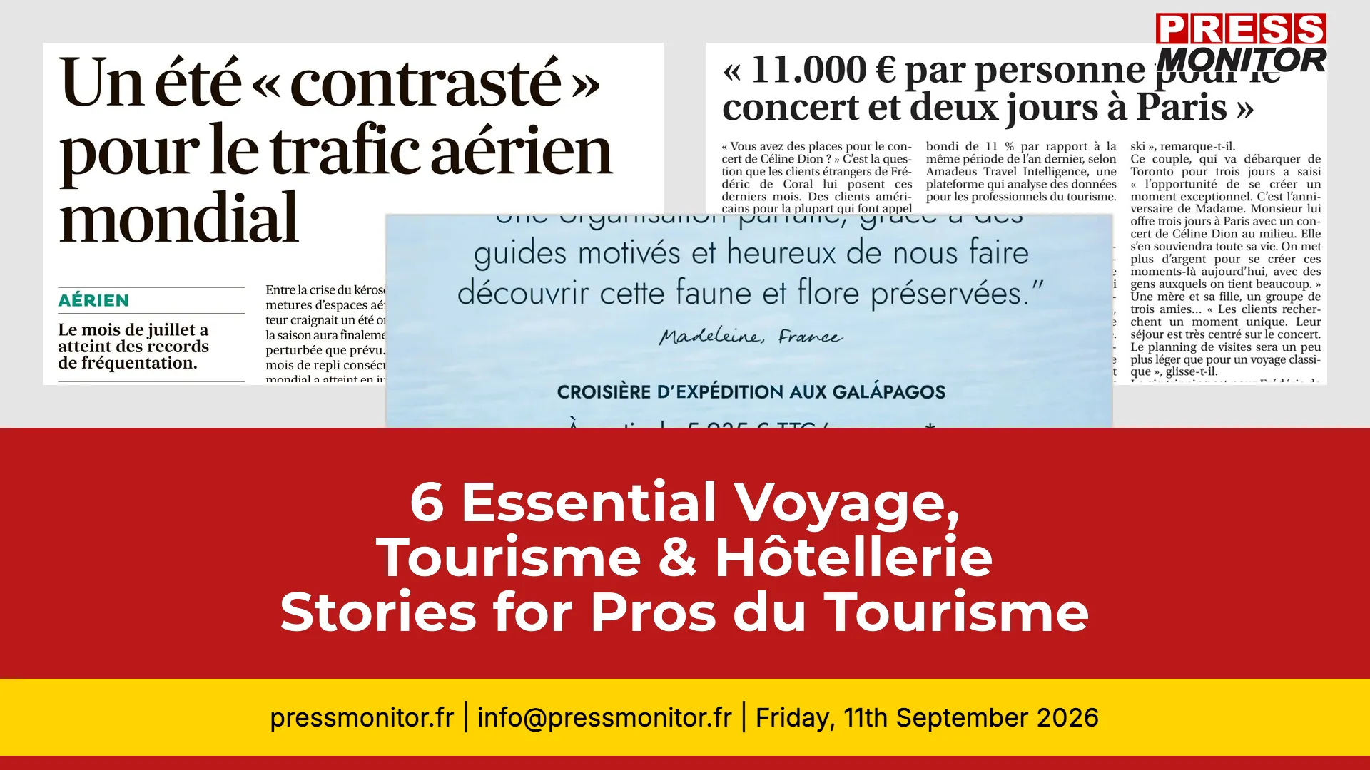 6 Essential Voyage, Tourisme & Hôtellerie Stories for Professionnels du Tourisme
